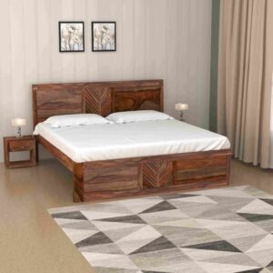 Wooden Chevron Charm Bed