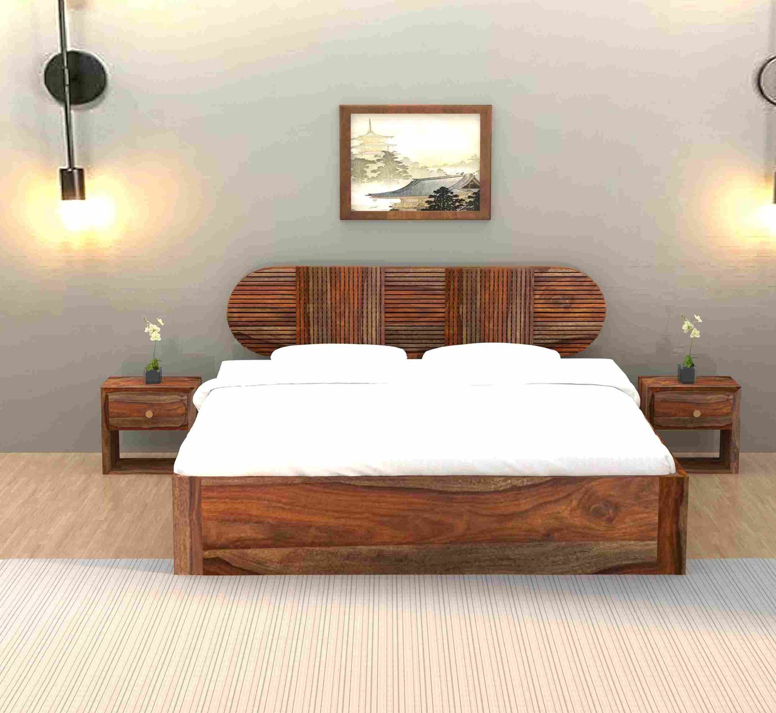 Premium Arc Essence Sheesham Bed