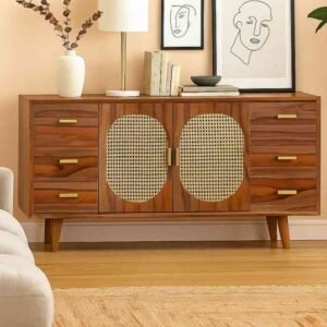 Aavya Cane Sideboard – Sheesham Wood