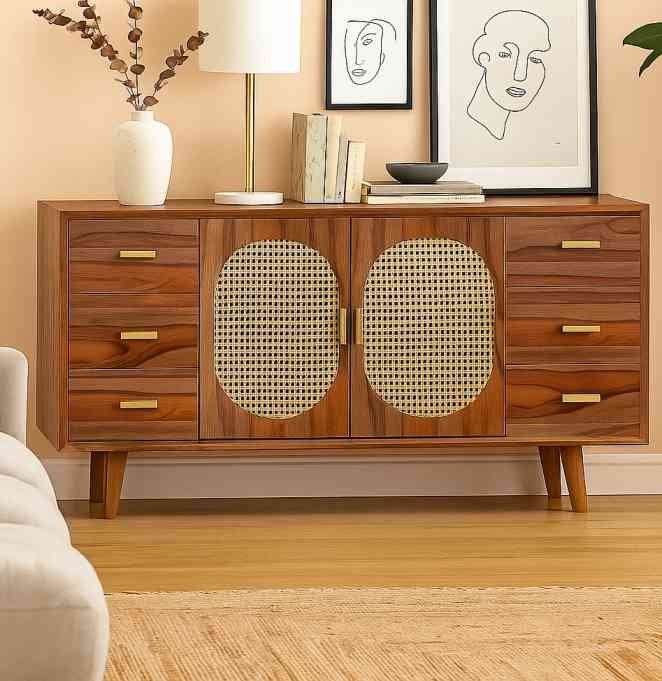 Aavya Cane Sideboard – Sheesham Wood