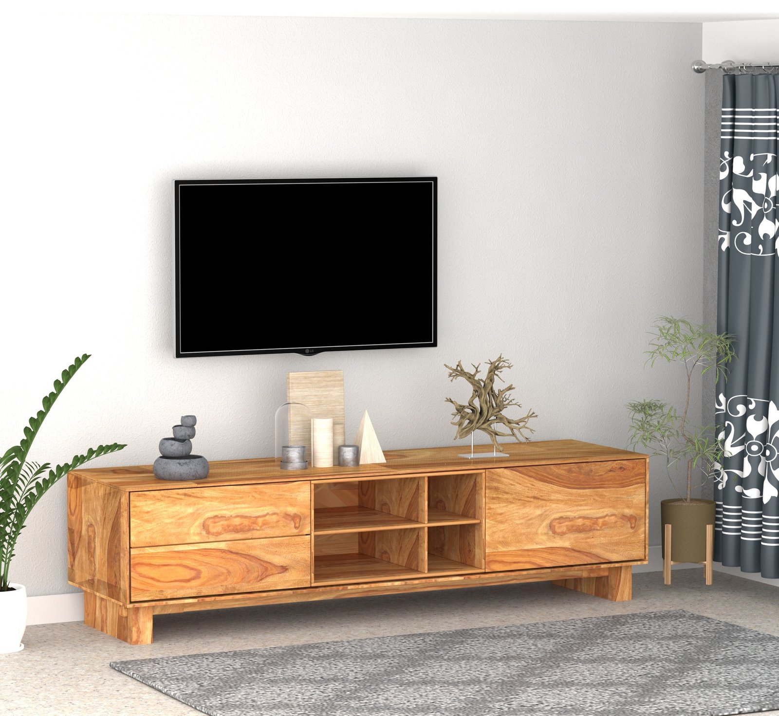 Nova Sheesham TV Unit – Solid Sheesham Wood