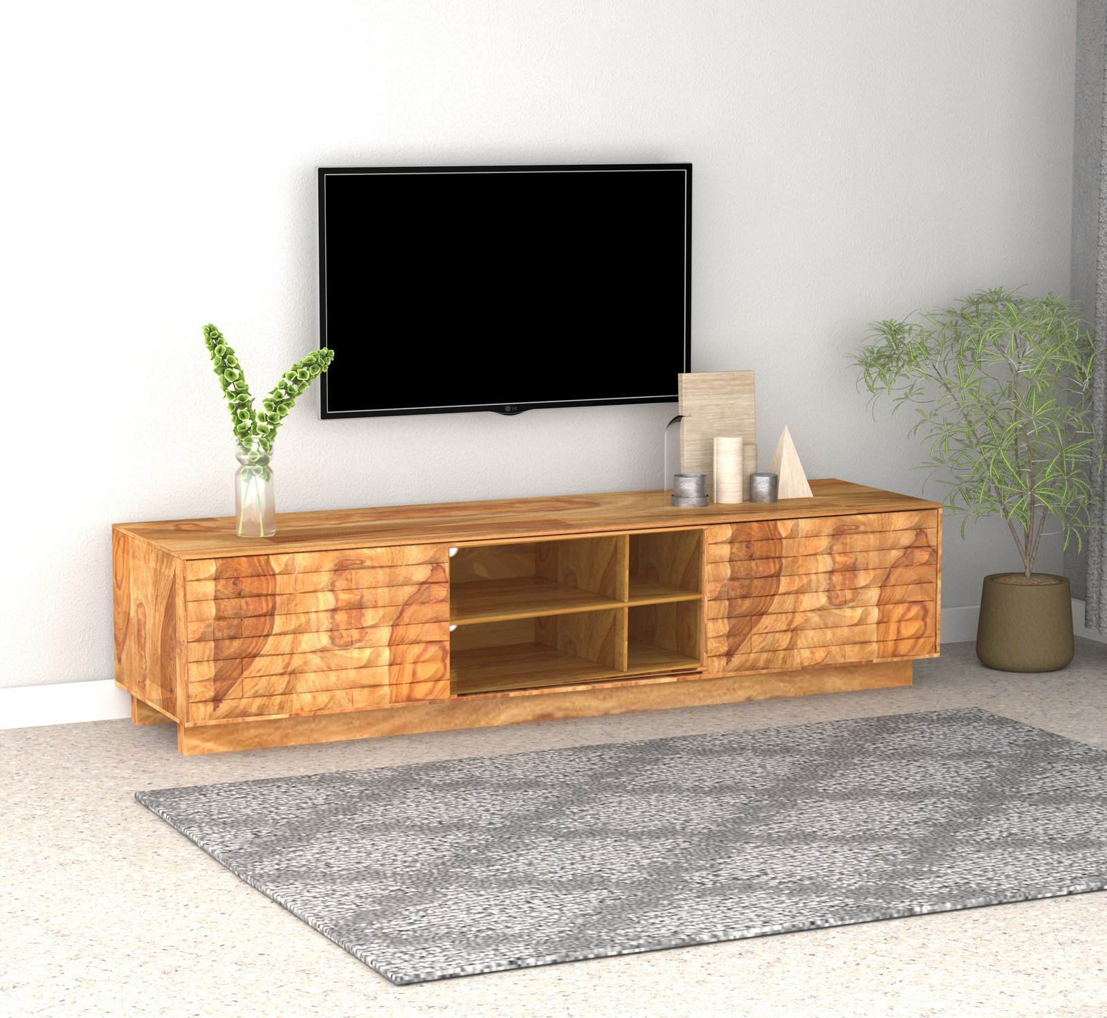 Orion Sheesham TV Unit – Solid Sheesham Wood
