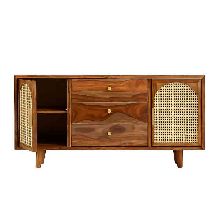 Mehrab Sideboard – Handcrafted Sheesham Wood Cabinet - Image 3