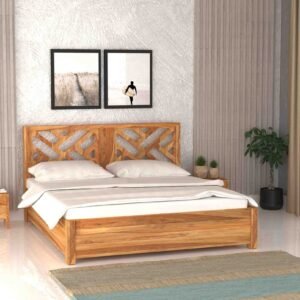 Heritage Lattice Bed – Solid Sheesham Wood