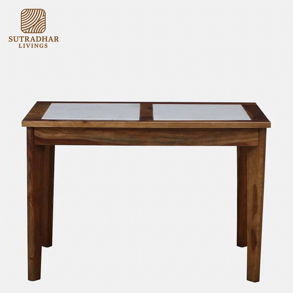 CaneCraft Solid Sheesham Wood Dining Set with Cushioned Cane Chairs - Image 7