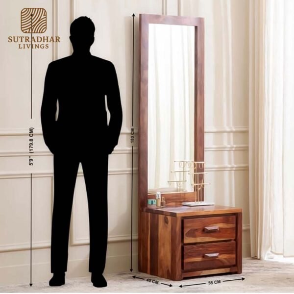 Modern Luxe Sheesham Wood Dressing Table - Image 2