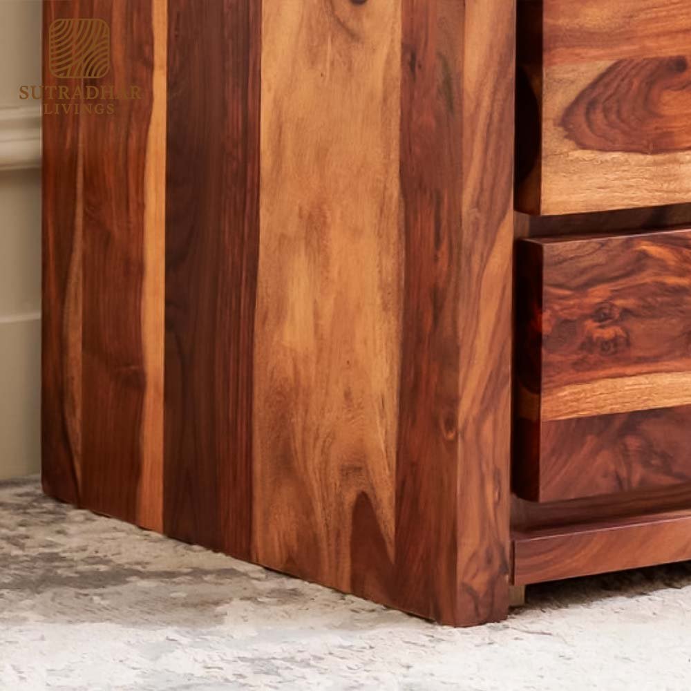 Modern Luxe Sheesham Wood Dressing Table - Image 3