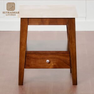Egalia Wooden Lamp Table – Mango Wood Nightstand