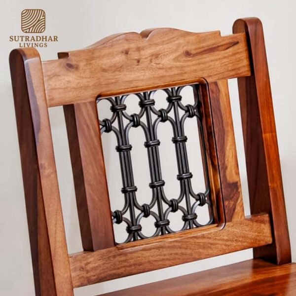 Vintage Royale Bar Stool Acacia Wood - Image 4