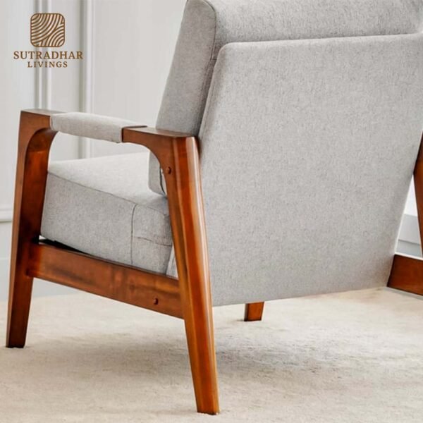 Eden Comfort Chair Mango Wood – Stylish Wooden Lounge Chair | Sutradhar Livings - Image 2