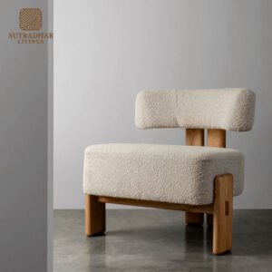 Orion Sculpt Lounge Chair Mango Wood – Premium Wooden Lounge Chair