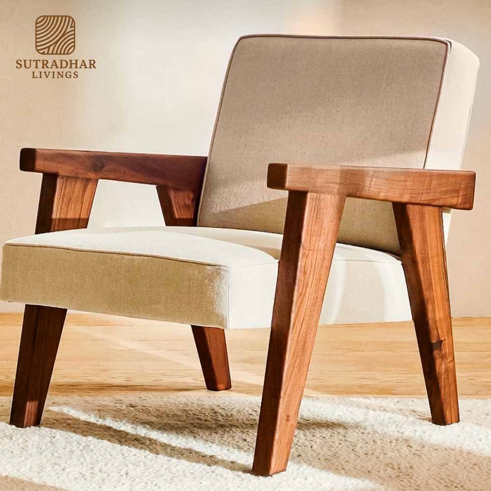 Oslo Wooden Lounge Chair Mango – Modern Minimalist Wooden Seating - Image 3