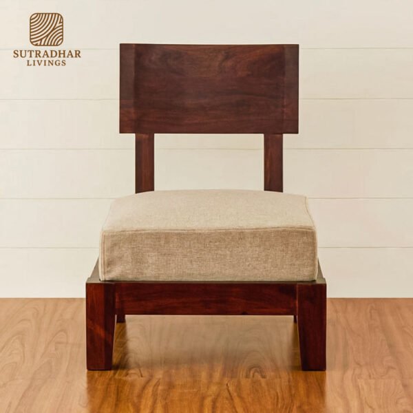 Sutradhar Livings Single Seater Sofa – Premium Wooden Frame & Cushion