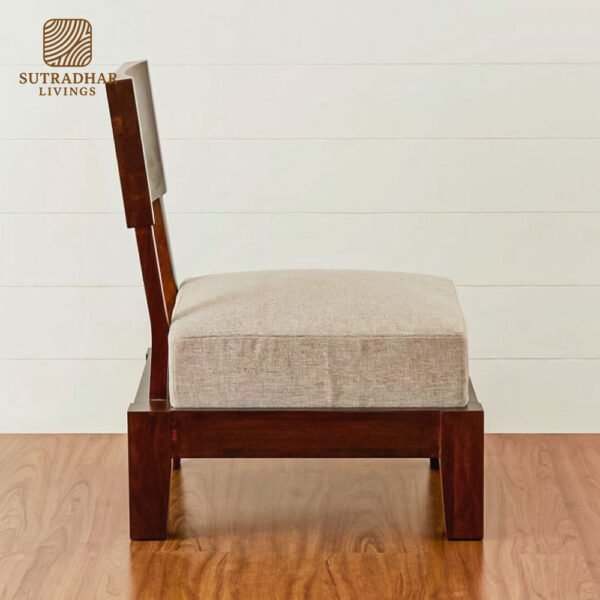 Sutradhar Livings Single Seater Sofa – Premium Wooden Frame & Cushion - Image 4