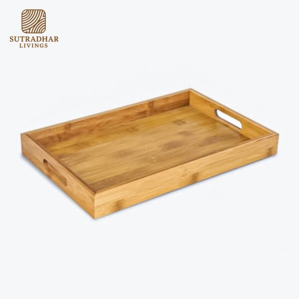 EcoServe Bamboo Tray – Premium Mango Wood - Image 3