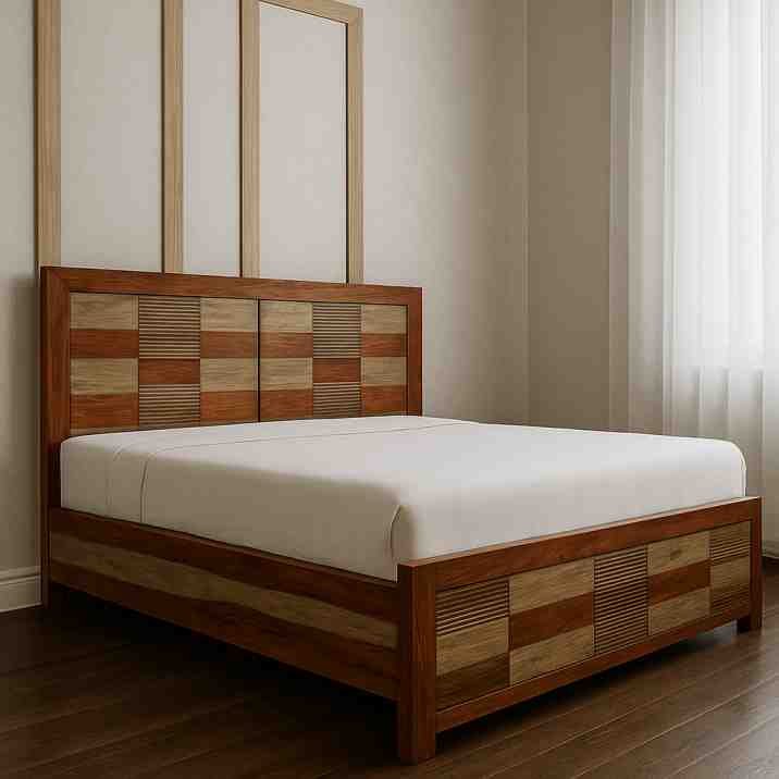 Modern Stride Bed – Solid Sheesham Wood - Image 2