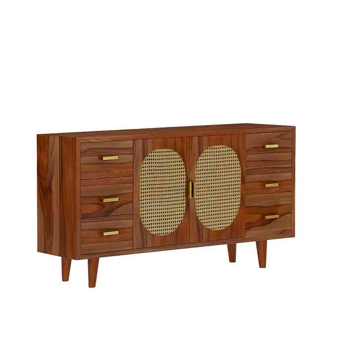 Aavya Cane Sideboard – Sheesham Wood - Image 3