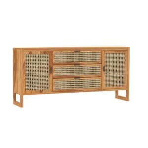 Aranya Cane Sideboard – Solid Sheesham Wood