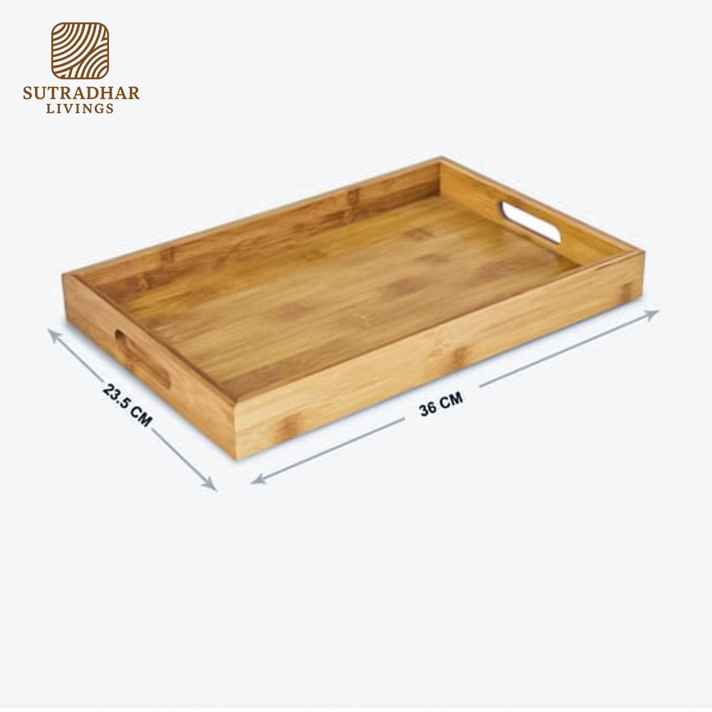 EcoServe Bamboo Tray – Premium Mango Wood - Image 5