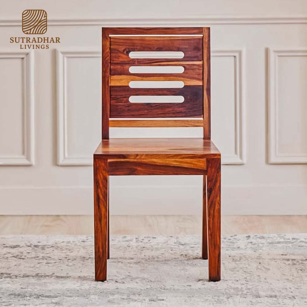 Rustico Wooden 4-Seater Dining Ensemble – Solid Sheesham Wood - Image 5