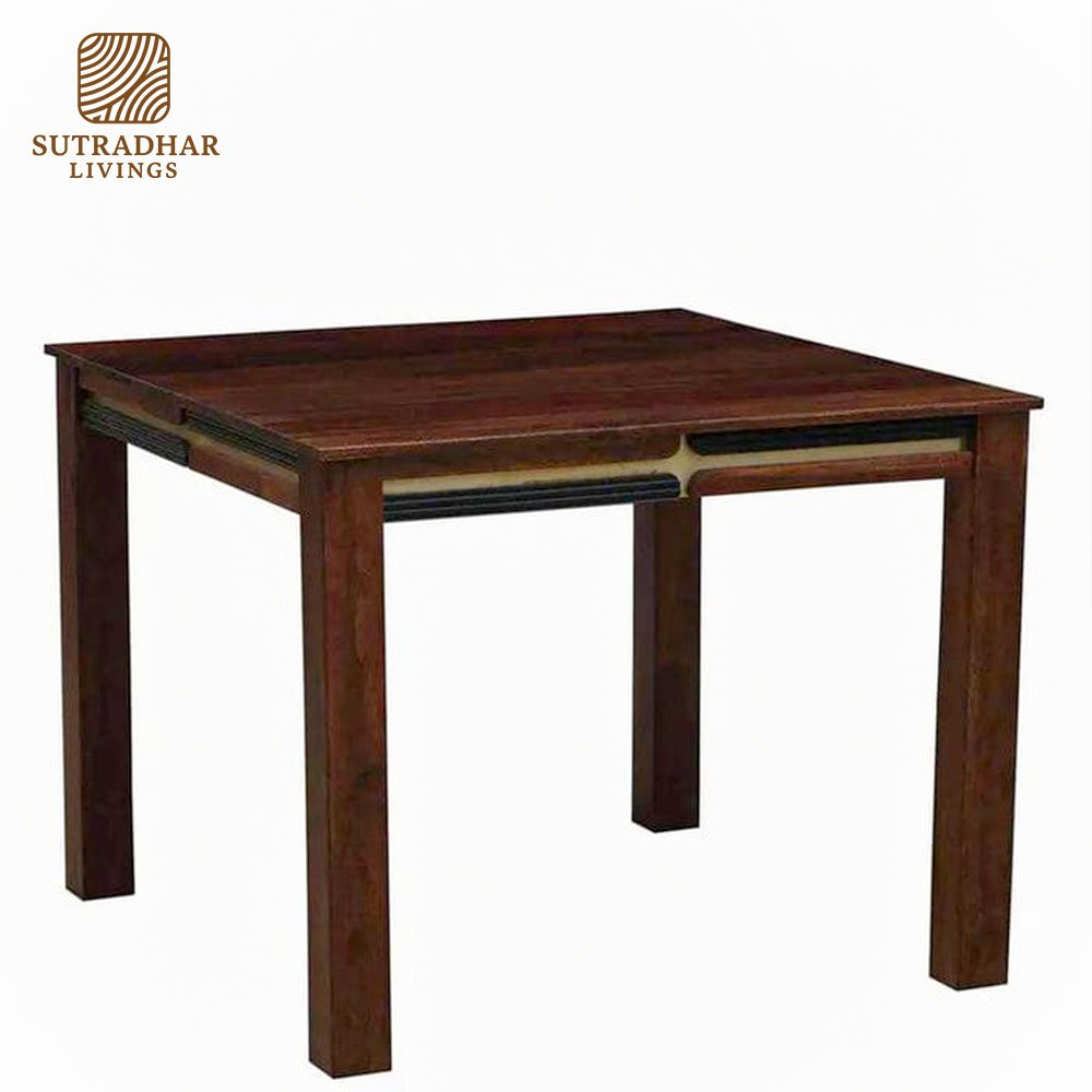 UrbanRustic Solid Sheesham Wood Dining Set – Teak/Walnut Finish - Image 5
