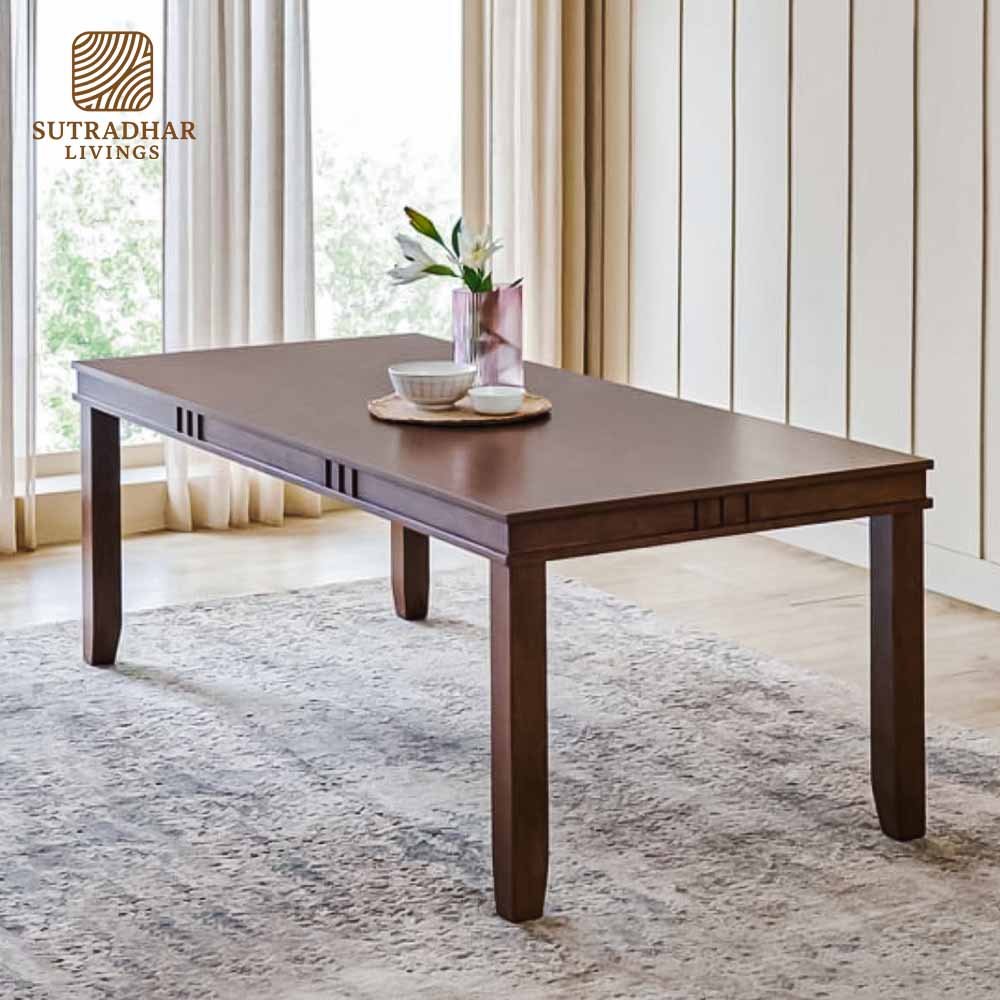 Urban Nest 6-Seater Dining Set – Solid Acacia Wood - Image 2