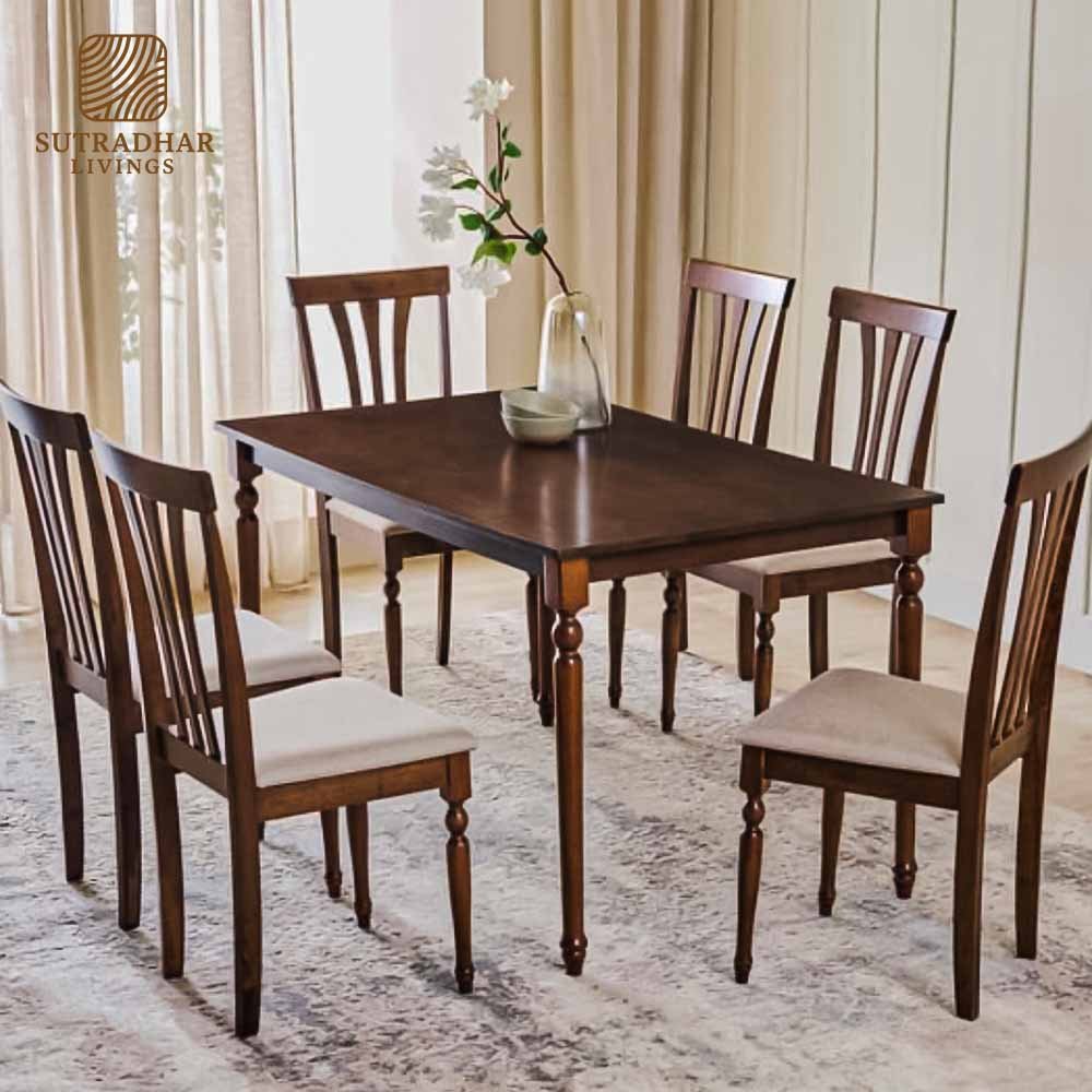 Vintage Spindle Dining Table – Premium Acacia Wood