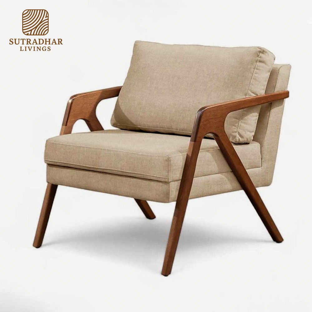 Verona Mid-Century Lounge Chair – Mango - Image 2