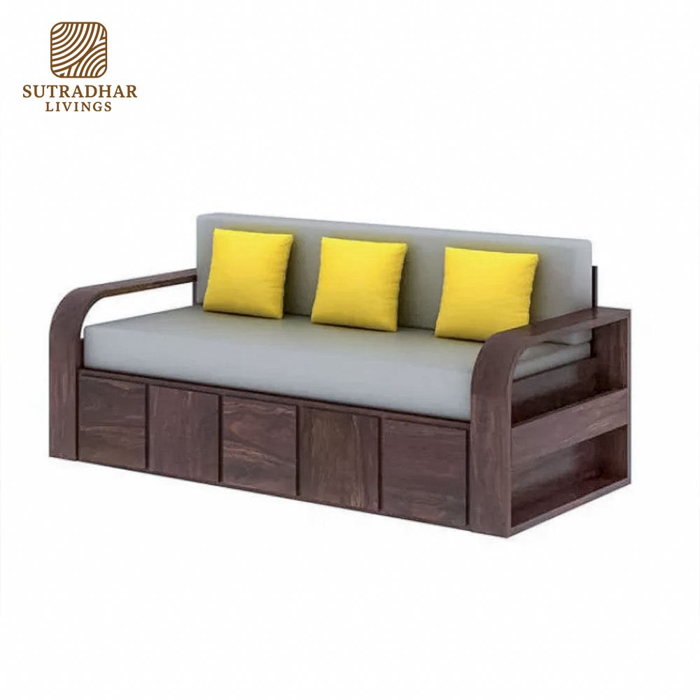 Verona Sofa Cum Bed – Premium Sheesam Wood, Stylish & Comfortable - Image 2
