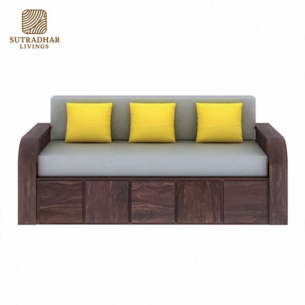 Verona Sofa Cum Bed – Premium Sheesam Wood, Stylish & Comfortable - Image 4