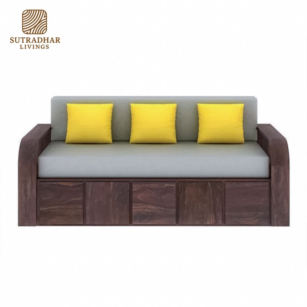 Verona Sofa Cum Bed – Premium Sheesam Wood, Stylish & Comfortable - Image 4