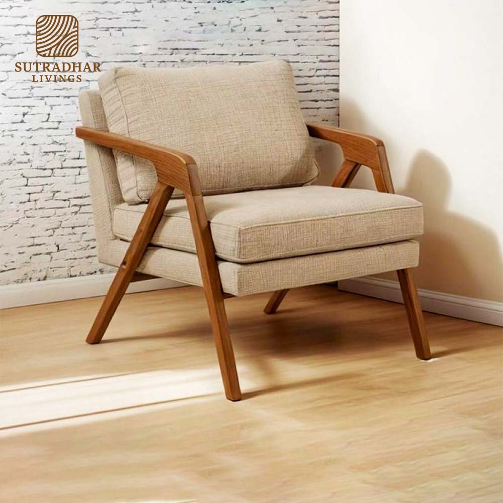 Verona Mid-Century Lounge Chair – Mango - Image 3