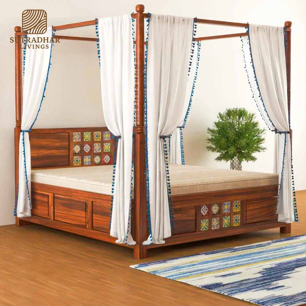 Heritage Tile Wooden Daybed - Image 3