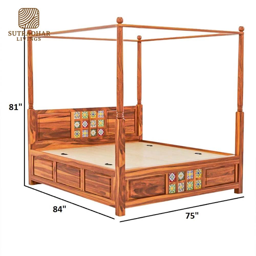 Heritage Tile Wooden Daybed - Image 4
