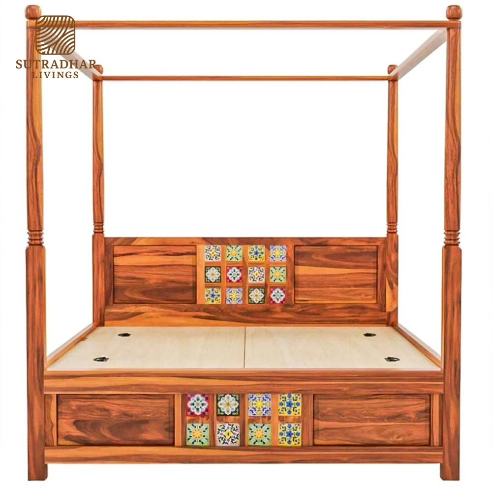 Heritage Tile Wooden Daybed - Image 6