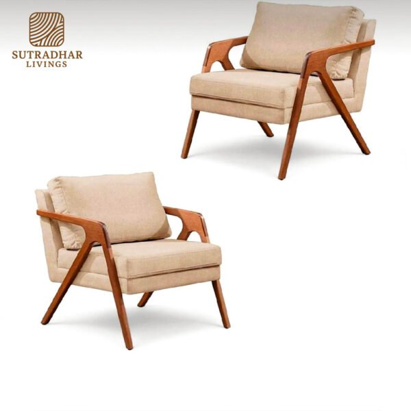 Verona Mid-Century Lounge Chair – Mango - Image 4