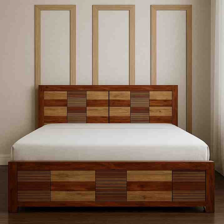 Modern Stride Bed – Solid Sheesham Wood - Image 3