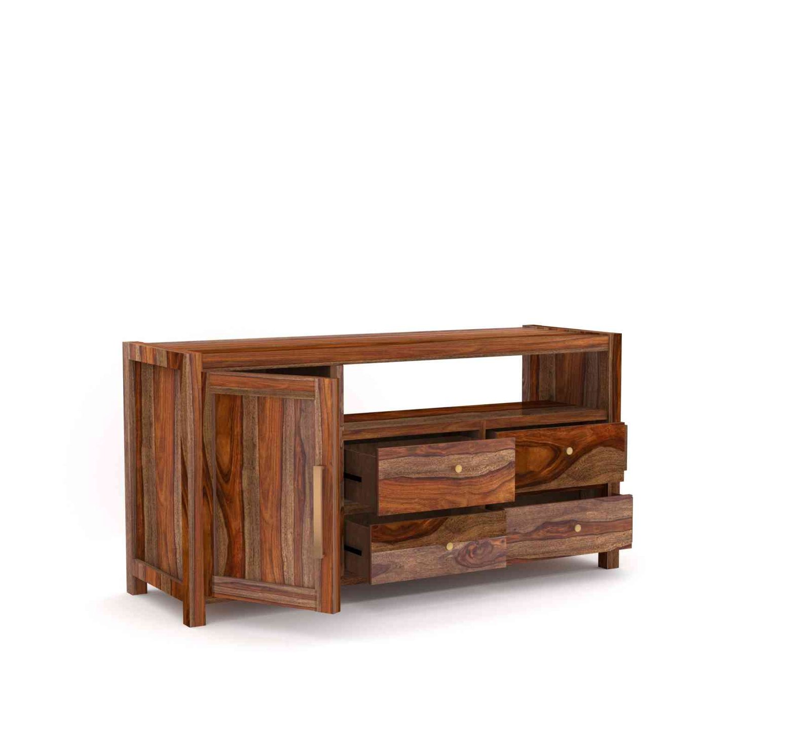 Heritage Grain TV Unit – Solid Sheesham Wood - Image 3
