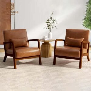 Verona Leatherette Lounge Chair Set – Mango (Set of 2)