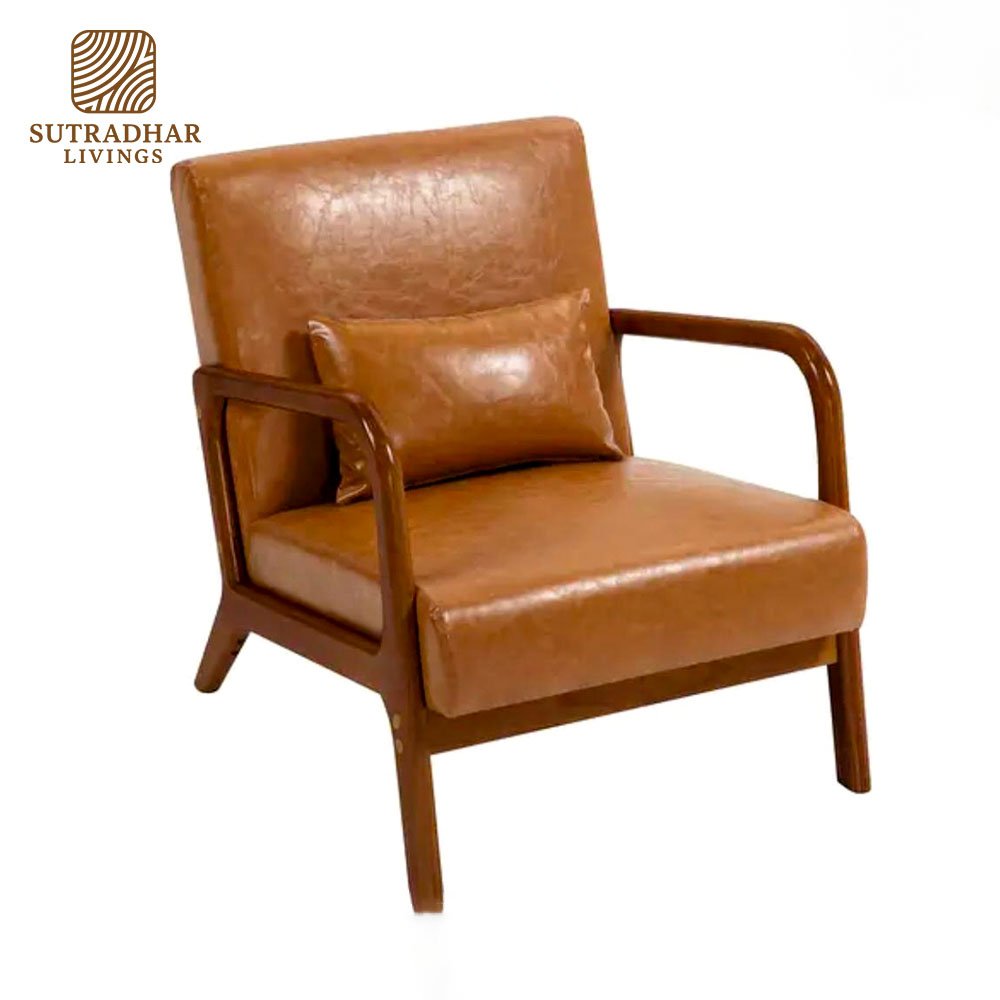 Verona Leatherette Lounge Chair Set – Mango (Set of 2) - Image 4