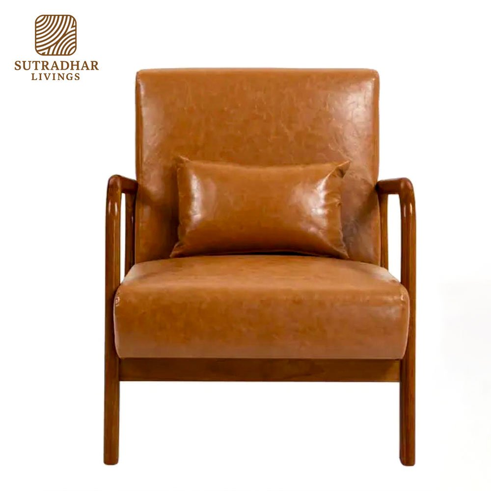 Verona Leatherette Lounge Chair Set – Mango (Set of 2) - Image 3