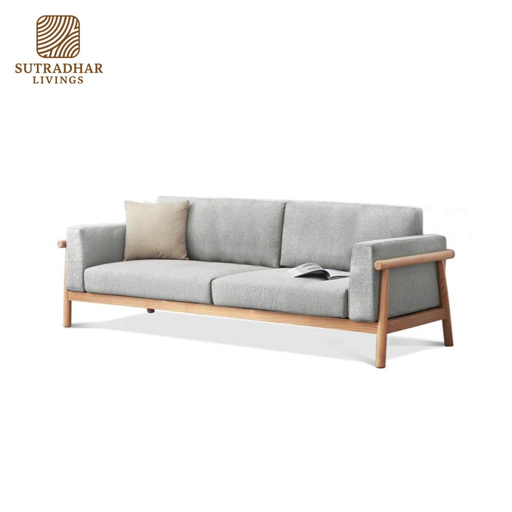 Bergen Contemporary 3-Seater Sofa – Mango Wood - Image 3