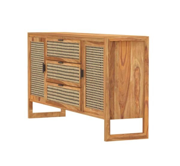 Aranya Cane Sideboard – Solid Sheesham Wood - Image 3