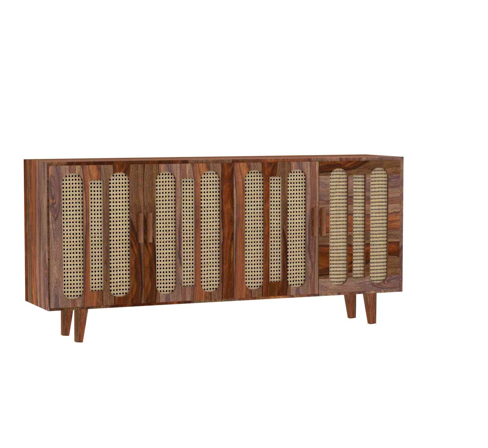 Oslo Cane Sideboard – Modern Sheesham Wood - Image 2