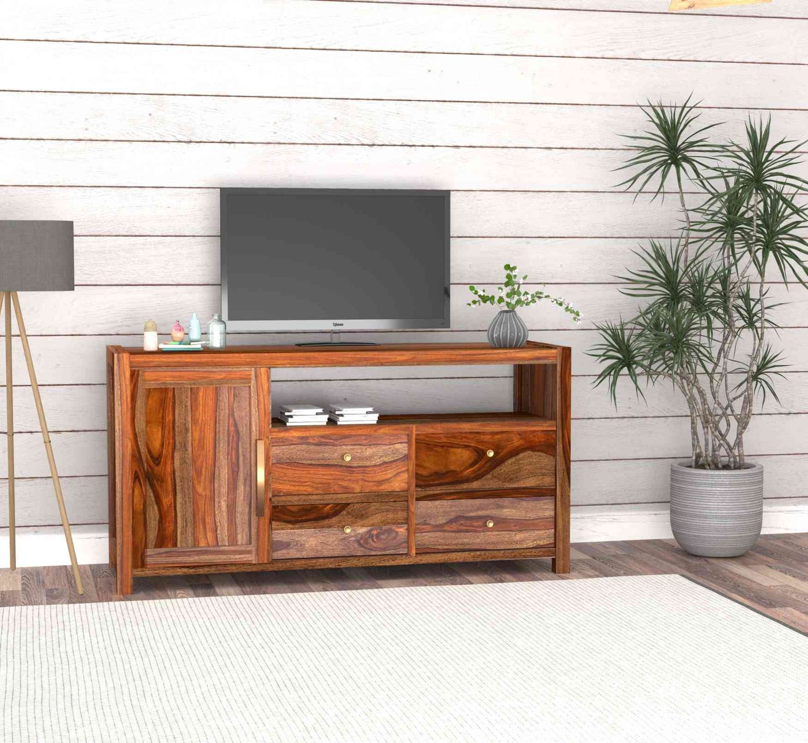 Heritage Grain TV Unit – Solid Sheesham Wood