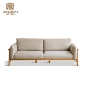 Oslo Minimalist 3-Seater Sofa – Mango Wood