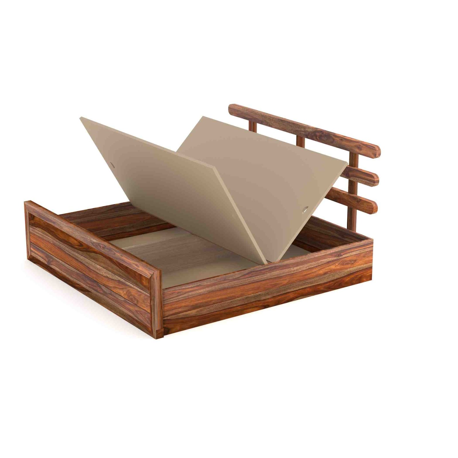 Vertex Bed – Solid Sheesham Wood - Image 2