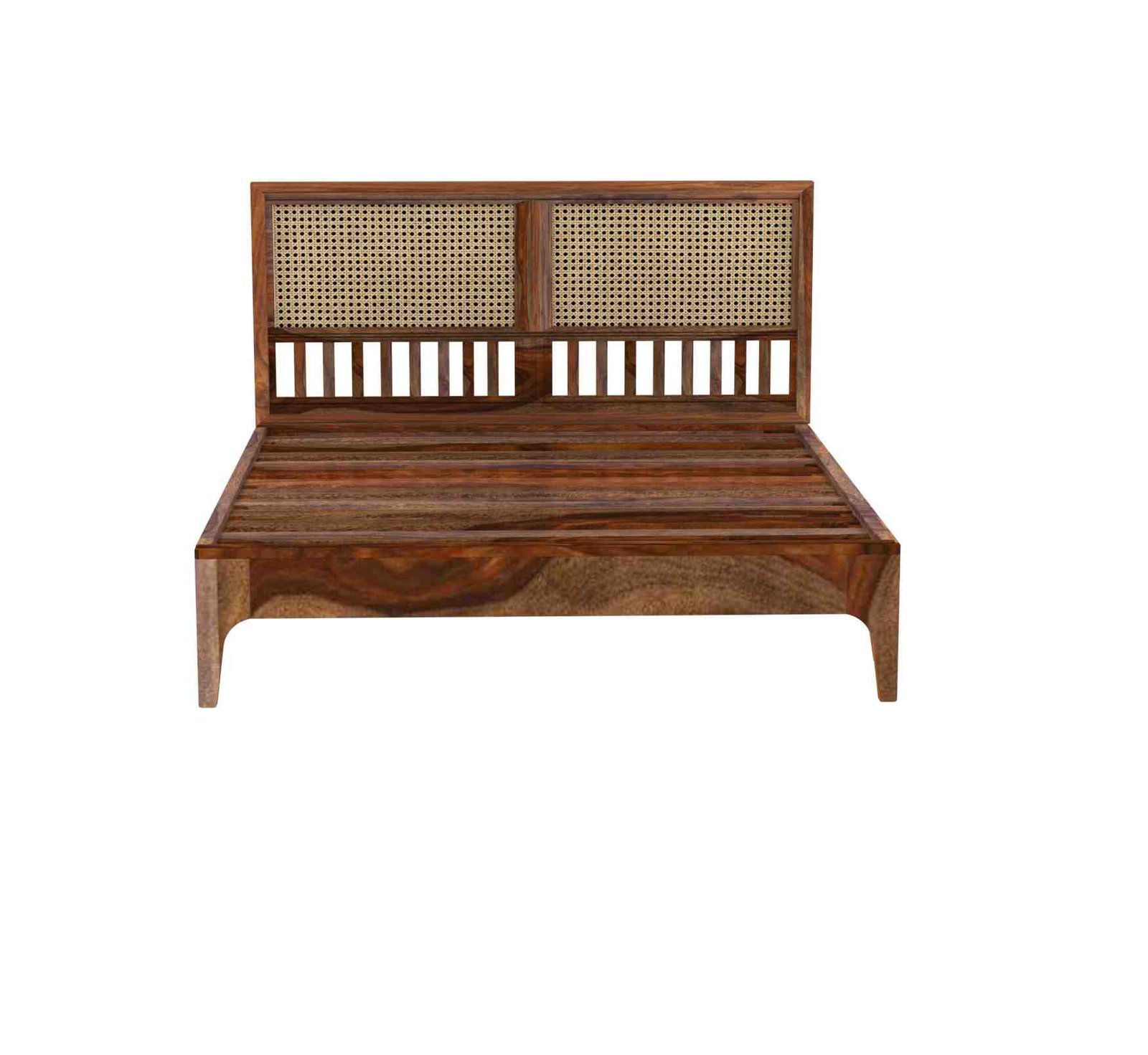 Vintage Twin Panel Bed – Solid Sheesham Wood - Image 2