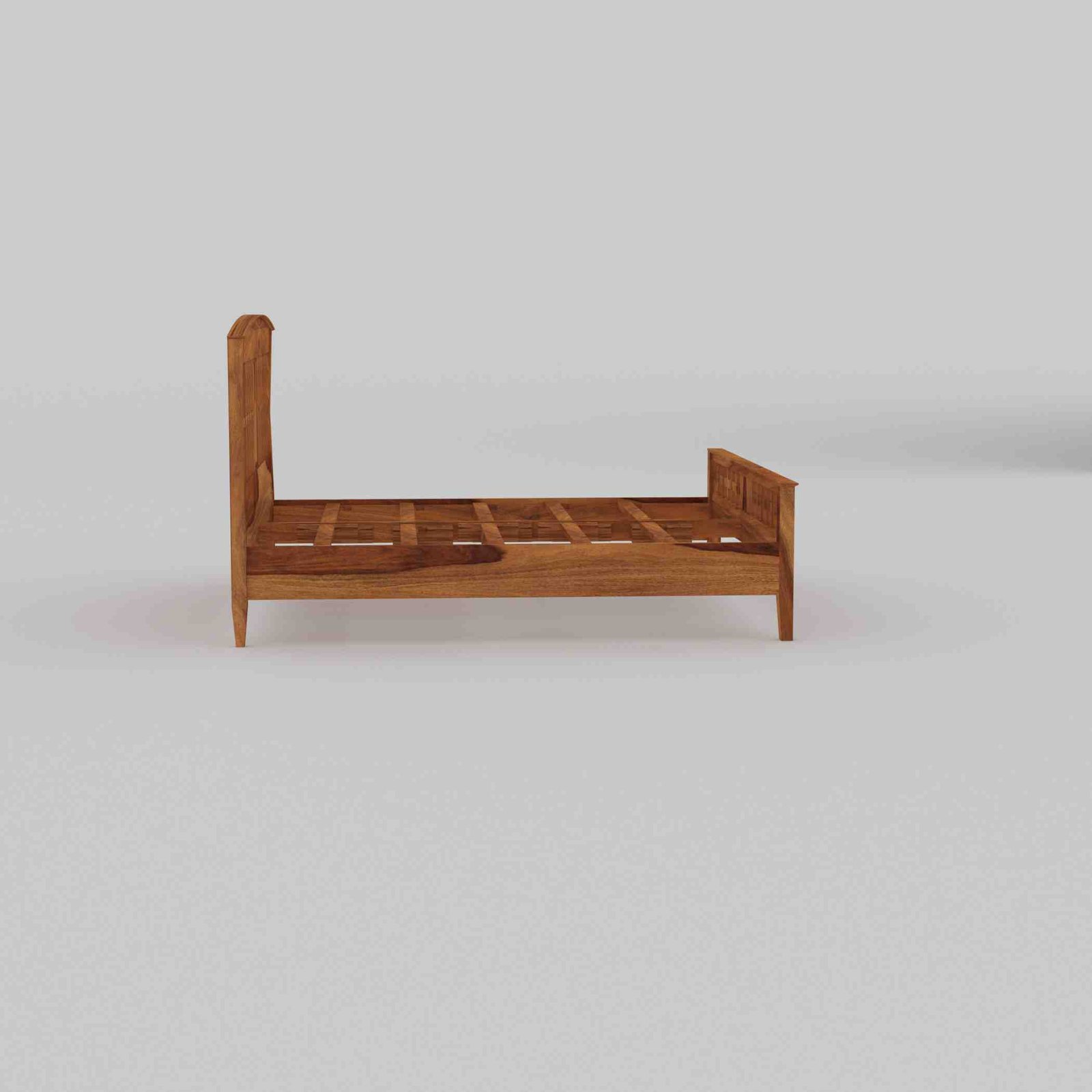 Heritage Grid Bed – Solid Sheesham Wood - Image 3