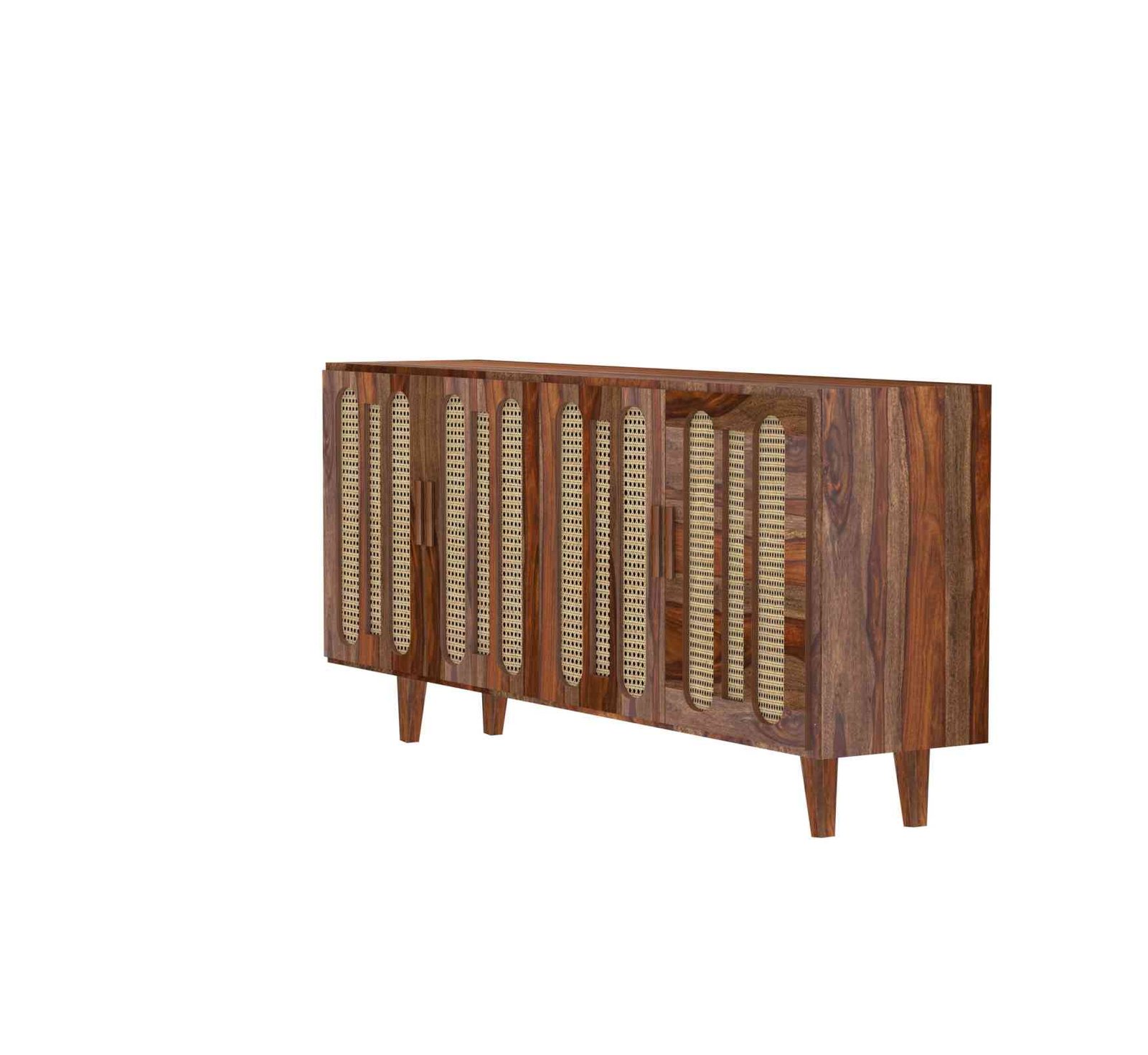 Oslo Cane Sideboard – Modern Sheesham Wood - Image 3